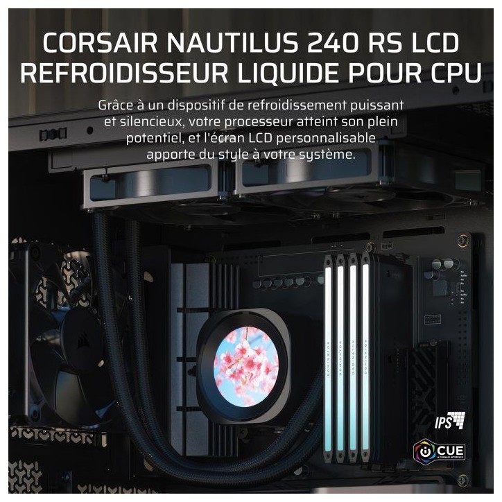CORSAIR - NAUTILUS 240 LCD - Refroidissement PC - 240 mm Radiator - Liquid CPU Cooler CORSAIR - NAUTILUS 240 LCD - Refroidissement PC - 240 mm Radiator - Liquid CPU Cooler
