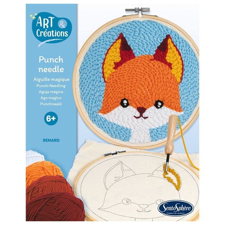 Broderie aiguille magique - SENTOSPHERE - Art & Créations - Punch Needle - Renard - Initiation au crochet - Des 6 ans Broderie aiguille magique - SENTOSPHERE - Art & Créations - Punch Needle - Renard - Initiation au crochet - Des 6 ans