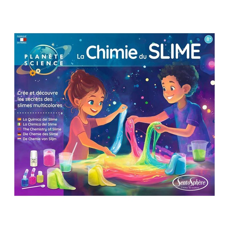 Kit Scientifique - SENTOSPHERE - La chimie du Slime - Pâtes gluantes