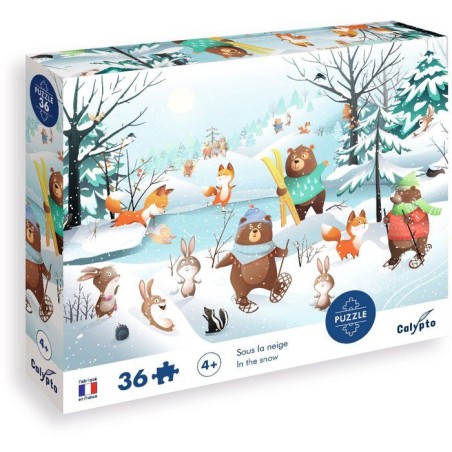 Puzzle - SENTOSPHERE - 36 pieces - Dans la neige - Toucher Soyeux - Im