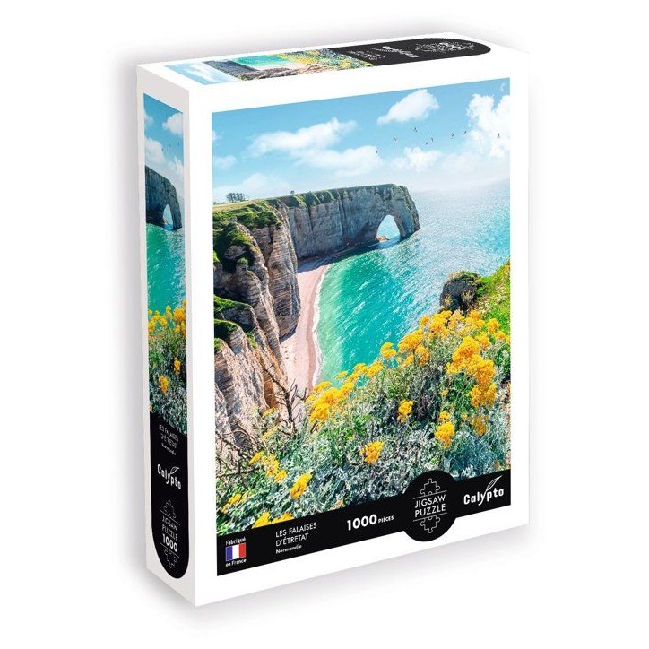 Puzzle - SENTOSPHERE - Calypto - 1000 pieces - Les Falaises d'Etretat - Normandie - Toucher soyeux - Des 9 ans Puzzle - SENTOSPHERE - Calypto - 1000 pieces - Les Falaises d'Etretat - Normandie - Toucher soyeux - Des 9 ans