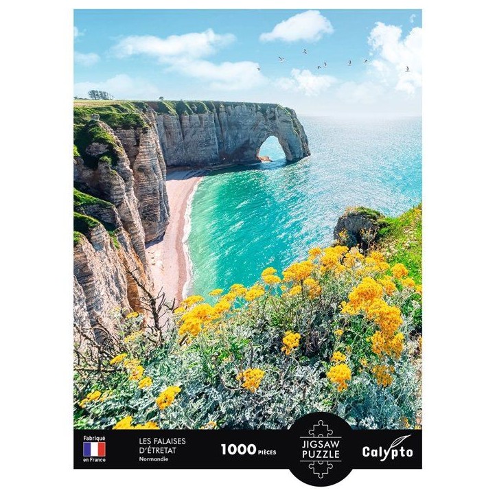 Puzzle - SENTOSPHERE - Calypto - 1000 pieces - Les Falaises d'Etretat - Normandie - Toucher soyeux - Des 9 ans Puzzle - SENTOSPHERE - Calypto - 1000 pieces - Les Falaises d'Etretat - Normandie - Toucher soyeux - Des 9 ans