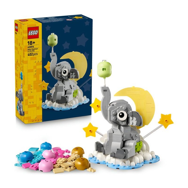 Figurine a construire - LEGO - 40814 - Bébé éléphant sur nuage - T