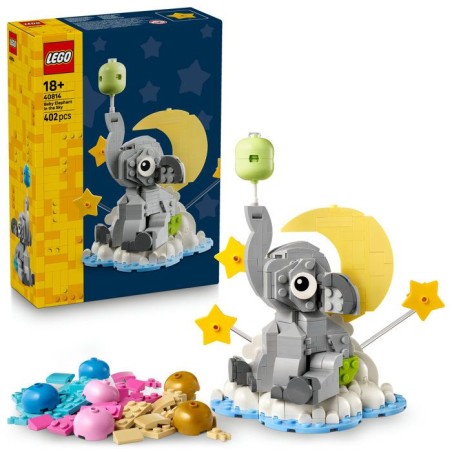 Figurine a construire - LEGO - 40814 - Bébé éléphant sur nuage - T