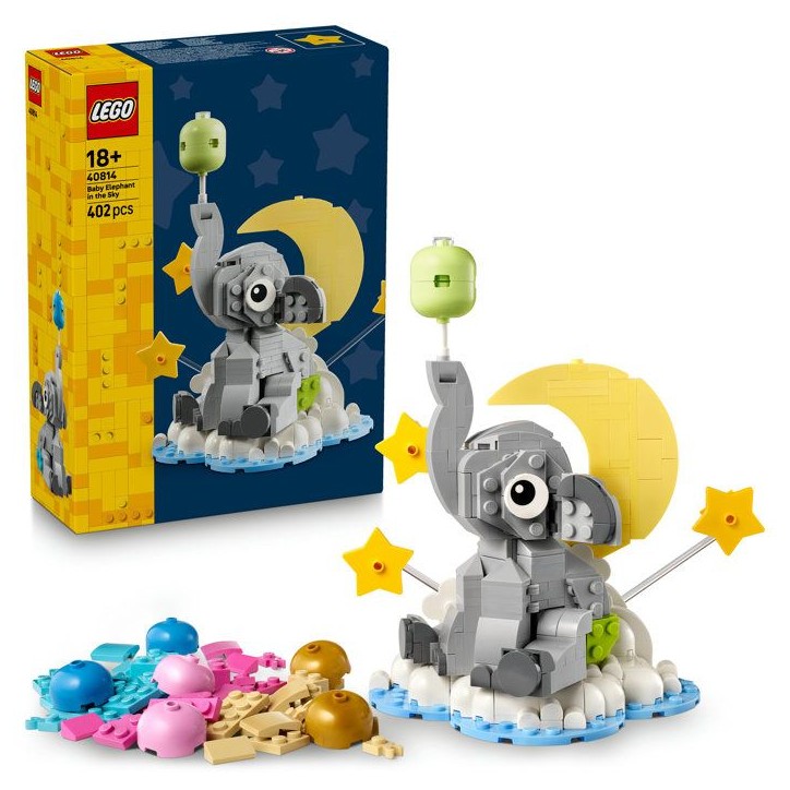 Figurine a construire - LEGO - 40814 - Bébé éléphant sur nuage - Tete tournante - Cadeau a exposer Figurine a construire - LEGO - 40814 - Bébé éléphant sur nuage - Tete tournante - Cadeau a exposer