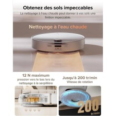ROBOROCK QREVO CurvX - Aspirateur Robot Laveur - 22 000 Pa - Brosse et