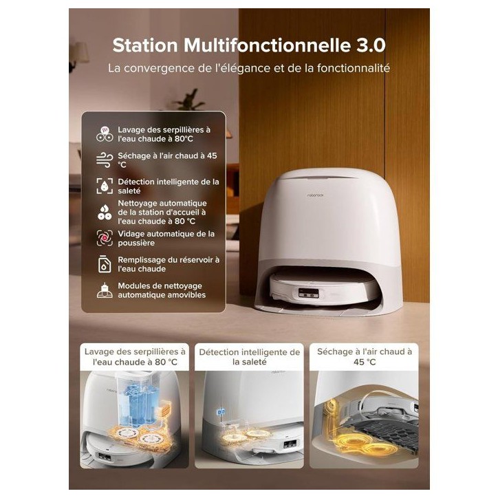 ROBOROCK QREVO CurvX - Aspirateur Robot Laveur - 22 000 Pa - Brosse et Serpilliere FlexiArm - Anti-enchevetrement ROBOROCK QREVO CurvX - Aspirateur Robot Laveur - 22 000 Pa - Brosse et Serpilliere FlexiArm - Anti-enchevetrement