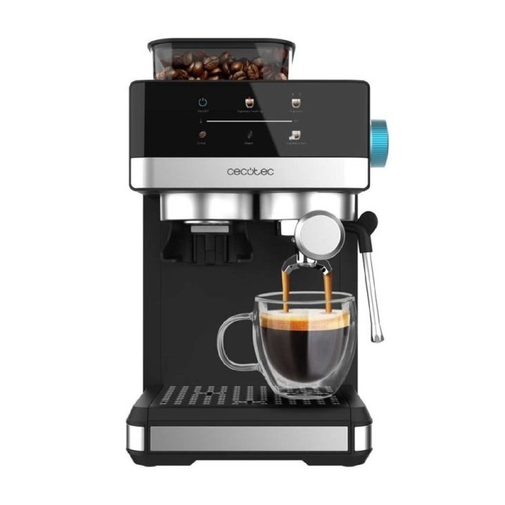 Machine a café Expresso broyeur - CECOTEC - Power Espresso 20 Grind - 1350 W - 150 g - 1,7 L - Noir / Inox Machine a café Expresso broyeur - CECOTEC - Power Espresso 20 Grind - 1350 W - 150 g - 1,7 L - Noir / Inox