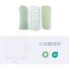 Lot de 3 langes - DOOMOO - Gaze de coton biologique - Certifié oeko-T