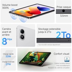 XIAOMI - Pack Redmi Pad 2 Pro + Clavier - 12,1 - 6 / 128 Go - Gris