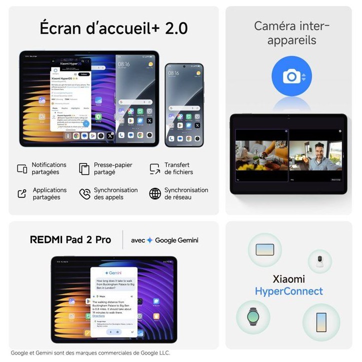 XIAOMI - Pack Redmi Pad 2 Pro + Clavier - 12,1 - 6 / 128 Go - Gris XIAOMI - Pack Redmi Pad 2 Pro + Clavier - 12,1 - 6 / 128 Go - Gris