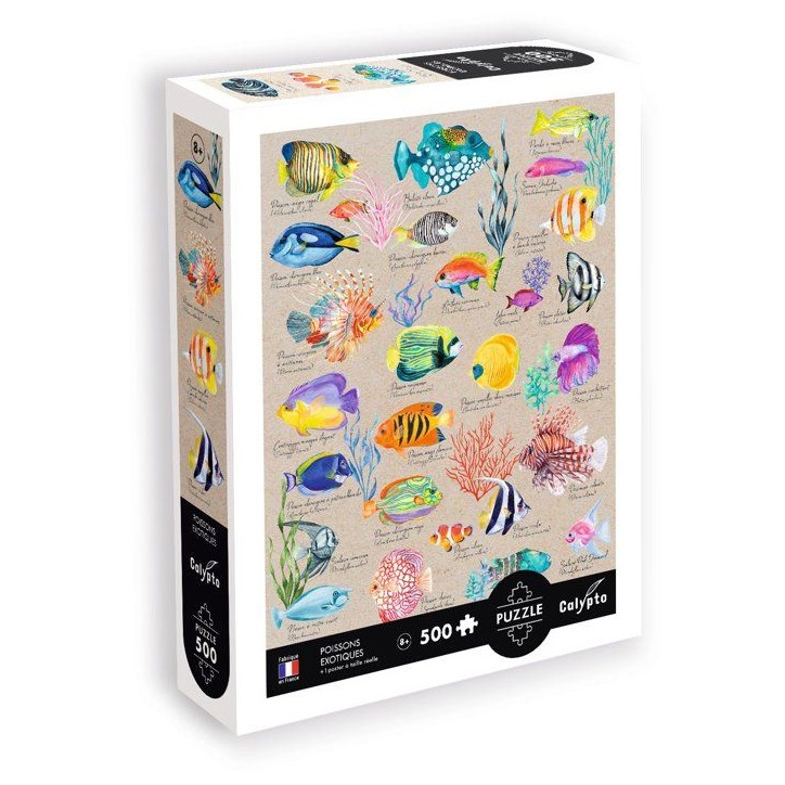 Puzzle - SENTOSPHERE - Calypto - 500 pieces - Poissons exotiques - Toucher soyeux - Des 8 ans Puzzle - SENTOSPHERE - Calypto - 500 pieces - Poissons exotiques - Toucher soyeux - Des 8 ans