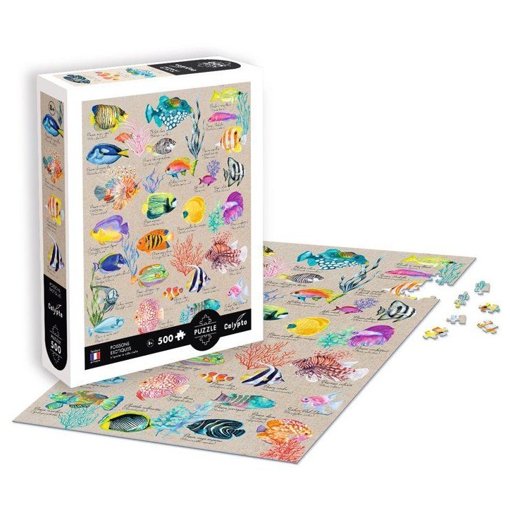 Puzzle - SENTOSPHERE - Calypto - 500 pieces - Poissons exotiques - Toucher soyeux - Des 8 ans Puzzle - SENTOSPHERE - Calypto - 500 pieces - Poissons exotiques - Toucher soyeux - Des 8 ans