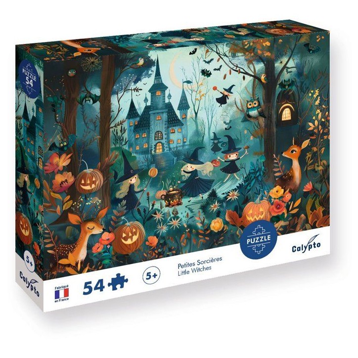 Puzzle - SENTOSPHERE - 54 pieces - Les Petites Sorcieres - Inventer des histoires - des 5 ans Puzzle - SENTOSPHERE - 54 pieces - Les Petites Sorcieres - Inventer des histoires - des 5 ans