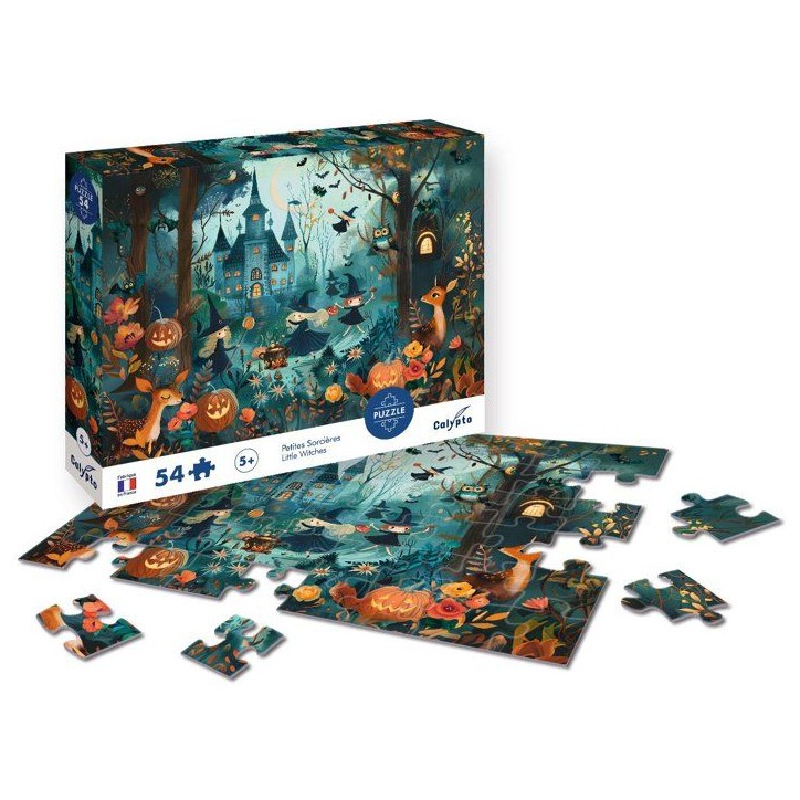 Puzzle - SENTOSPHERE - 54 pieces - Les Petites Sorcieres - Inventer des histoires - des 5 ans Puzzle - SENTOSPHERE - 54 pieces - Les Petites Sorcieres - Inventer des histoires - des 5 ans