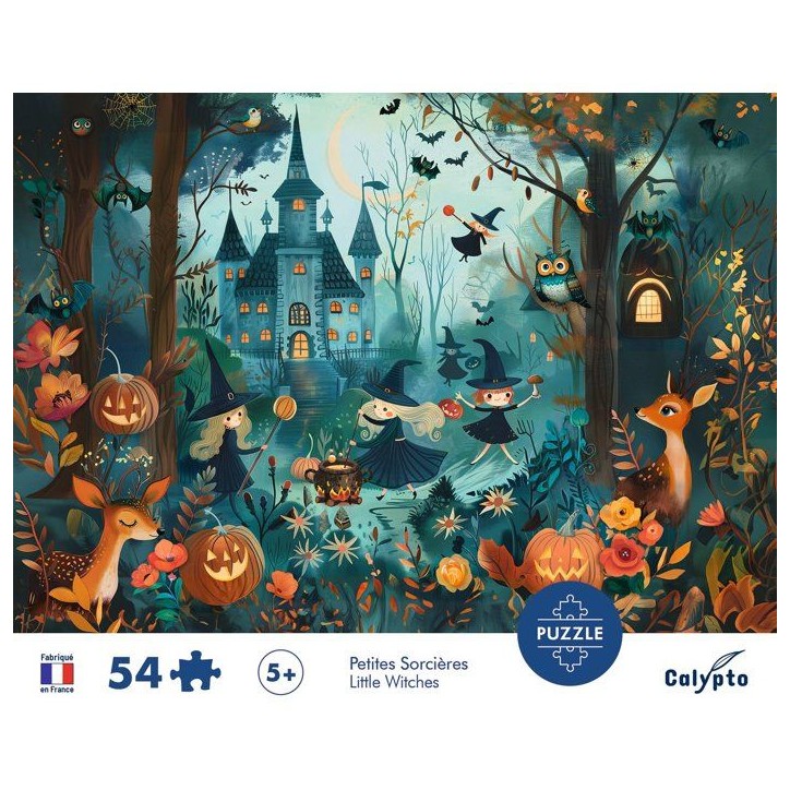 Puzzle - SENTOSPHERE - 54 pieces - Les Petites Sorcieres - Inventer des histoires - des 5 ans Puzzle - SENTOSPHERE - 54 pieces - Les Petites Sorcieres - Inventer des histoires - des 5 ans
