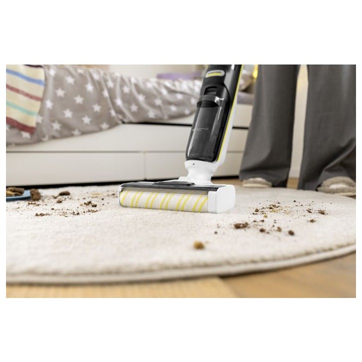 Aspirateur Balai Laveur sans fil Karcher FCV 4 Dry - Eau et Poussieres - 200 m² - aspire lave et seche - station de séchage co Aspirateur Balai Laveur sans fil Karcher FCV 4 Dry - Eau et Poussieres - 200 m² - aspire lave et seche - station de séchage co