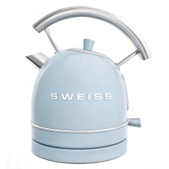 Bouilloire vintage - SWEISS - KTL6 - 2200 W - 1,8 L - Socle 360° - Bl
