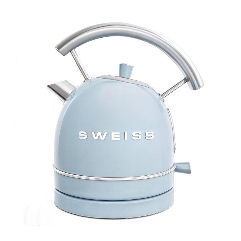 Bouilloire vintage - SWEISS - KTL6 - 2200 W - 1,8 L - Socle 360° - Bl