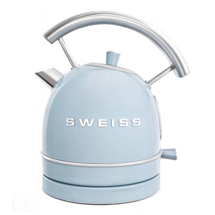 Bouilloire vintage - SWEISS - KTL6 - 2200 W - 1,8 L - Socle 360° - Bleu Bouilloire vintage - SWEISS - KTL6 - 2200 W - 1,8 L - Socle 360° - Bleu