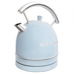 Bouilloire vintage - SWEISS - KTL6 - 2200 W - 1,8 L - Socle 360° - Bl
