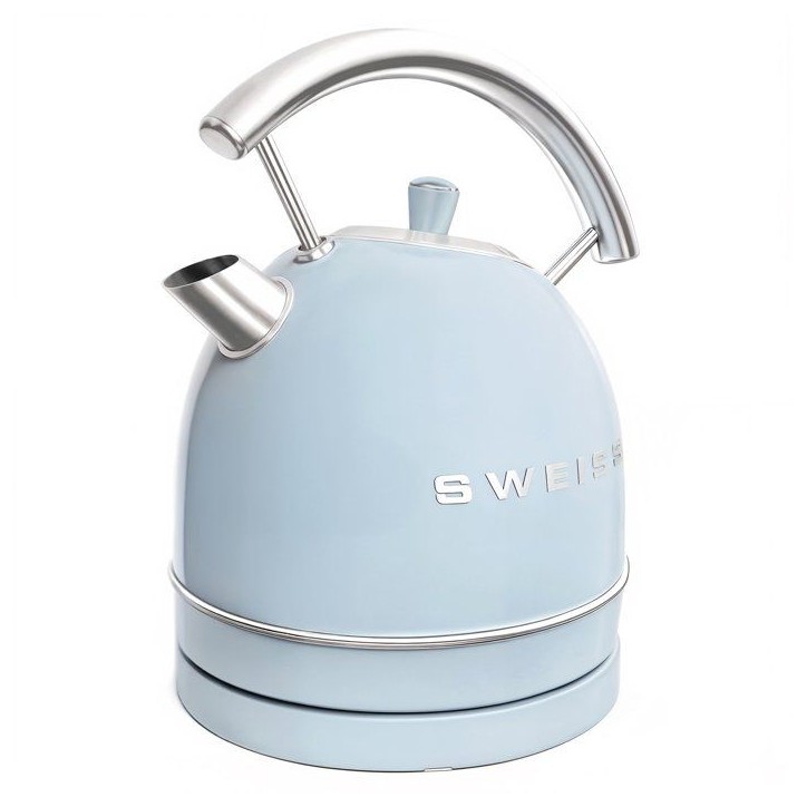 Bouilloire vintage - SWEISS - KTL6 - 2200 W - 1,8 L - Socle 360° - Bleu Bouilloire vintage - SWEISS - KTL6 - 2200 W - 1,8 L - Socle 360° - Bleu