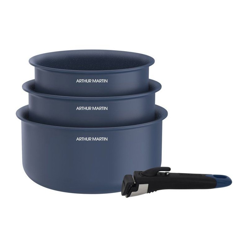Set de 3 casseroles - Tous feux dont induction - ARTHUR MARTIN - AM032