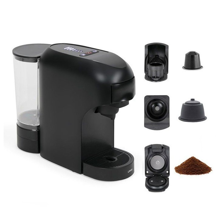 Machine a café multi-capsules 4-en-1 - LIVOO - DOD217N - 1400 W - 7 niveaux d'intensité du café - Noir Machine a café multi-capsules 4-en-1 - LIVOO - DOD217N - 1400 W - 7 niveaux d'intensité du café - Noir