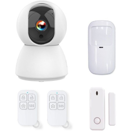 Kit d'alarme évolutif - KYF - 434Mhz - Wifi - Caméra IP PT 4MP avec