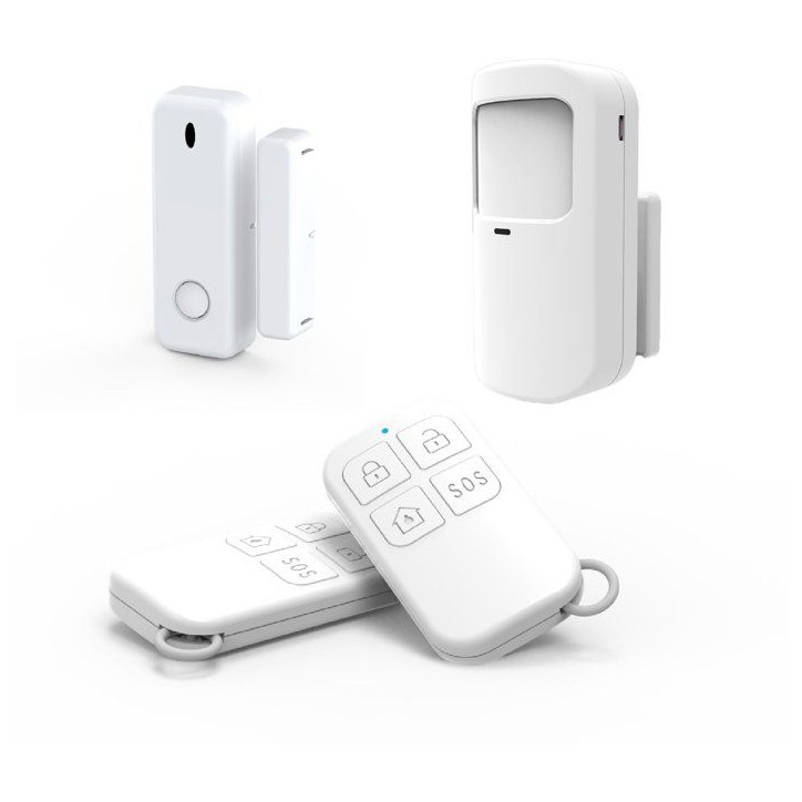 Kit d'alarme évolutif - KYF - 434Mhz - Wifi - Caméra IP PT 4MP avec sirene + Détecteur de mouvement/d'ouverture + 2 télécom Kit d'alarme évolutif - KYF - 434Mhz - Wifi - Caméra IP PT 4MP avec sirene + Détecteur de mouvement/d'ouverture + 2 télécom