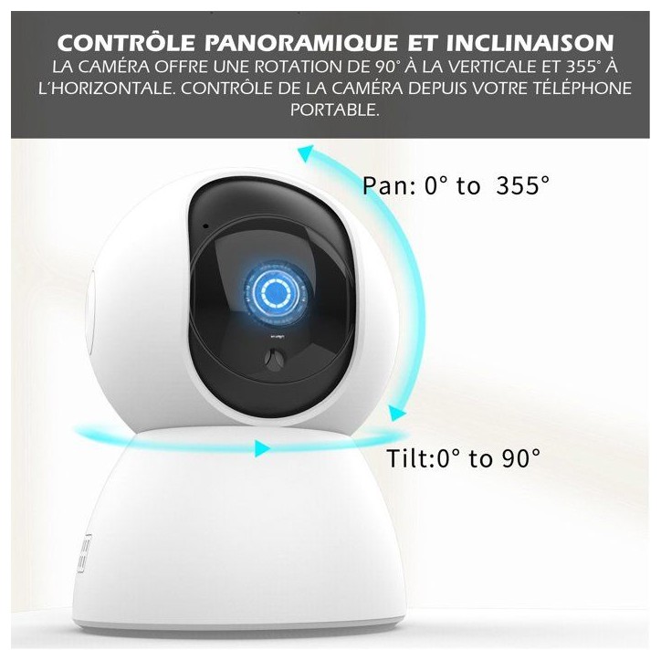 Kit d'alarme évolutif - KYF - 434Mhz - Wifi - Caméra IP PT 4MP avec sirene + Détecteur de mouvement/d'ouverture + 2 télécom Kit d'alarme évolutif - KYF - 434Mhz - Wifi - Caméra IP PT 4MP avec sirene + Détecteur de mouvement/d'ouverture + 2 télécom