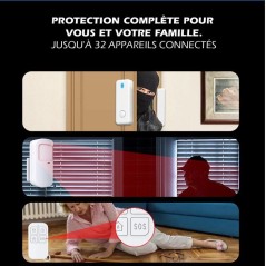 Kit d'alarme évolutif - KYF - 434Mhz - Wifi - Caméra IP PT 4MP avec