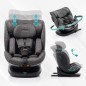 Siege auto - BABYAUTO - XPERTA BLACK LINE - De la naissance a 12 ans - 0-36 kg - I-Size - ISOFIX - Pivotant 360° - ECE R129
