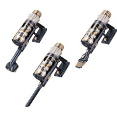 Aspirateur balai - CECOTEC Conga Rockstar RS90 Pet Flex - 40 000 Pa - 65 min - 140 m² - Or / Gris