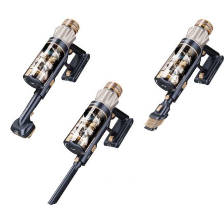 Aspirateur balai - CECOTEC Conga Rockstar RS90 Pet Flex - 40 000 Pa - 65 min - 140 m² - Or / Gris