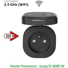 Prise connectée extérieure - KYF - Wifi - Avec compteur d'énergie