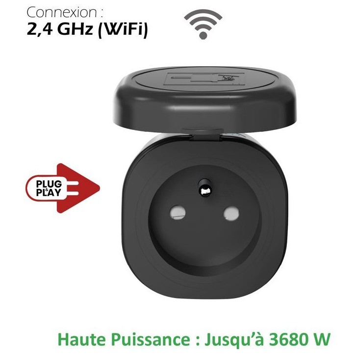 Prise connectée extérieure - KYF - Wifi - Avec compteur d'énergie Prise connectée extérieure - KYF - Wifi - Avec compteur d'énergie