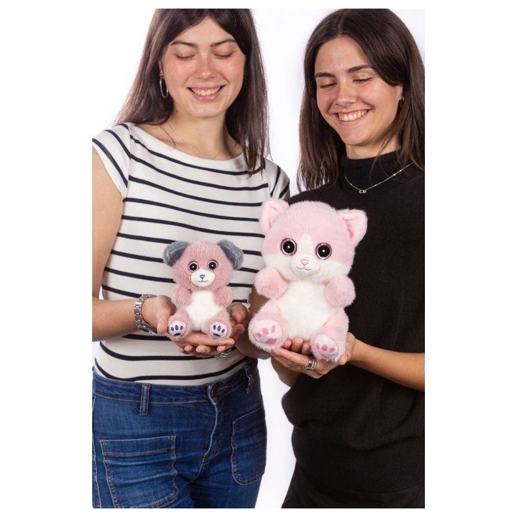 Peluche - Peluche Chat PINKY Cutydoos rose poudré – 23 cm Peluche - Peluche Chat PINKY Cutydoos rose poudré – 23 cm