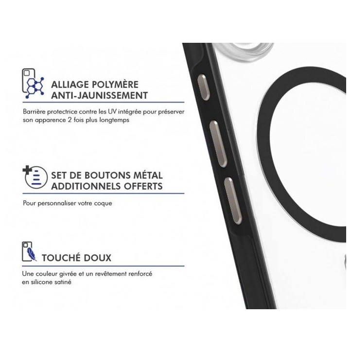 Coque FC Air Xtrem Frost MagSafe - IPhone17 Pro - Recyclé - Noir Coque FC Air Xtrem Frost MagSafe - IPhone17 Pro - Recyclé - Noir