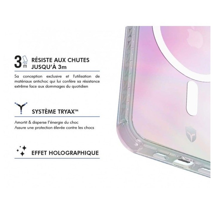 Coque FC Air MagSafe - IPhone17 Pro - Holographique Coque FC Air MagSafe - IPhone17 Pro - Holographique