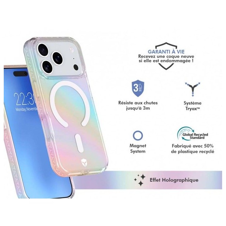 Coque FC Air MagSafe - IPhone17 Pro - Holographique Coque FC Air MagSafe - IPhone17 Pro - Holographique