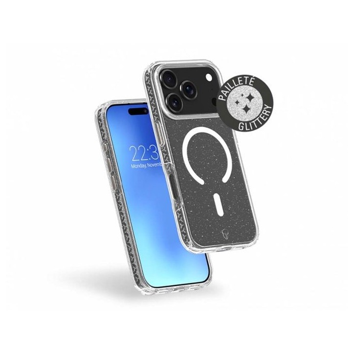 Coque FC Air Xtrem MagSafe - IPhone17 Pro Max - Recyclé - Paillettes Coque FC Air Xtrem MagSafe - IPhone17 Pro Max - Recyclé - Paillettes