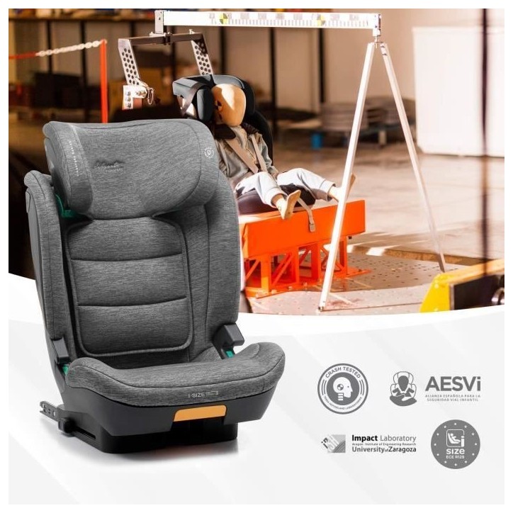 Siege auto - BABYAUTO - CAPAX GREY DOBBY - 4-12 ans - I-Size - 100-150 cm Siege auto - BABYAUTO - CAPAX GREY DOBBY - 4-12 ans - I-Size - 100-150 cm