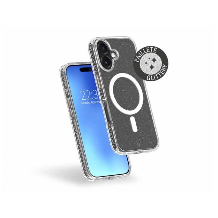 Coque FC Air Xtrem MagSafe - IPhone17 - Recyclé - Paillettes Coque FC Air Xtrem MagSafe - IPhone17 - Recyclé - Paillettes