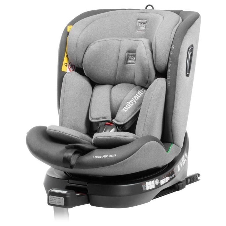 Siege auto - BABYAUTO - AITANA GREY ANTHRACITE - De la naissance a 12 ans - 0-36 kg - I-Size - ISOFIX - Pivotant 360° - ECE R12 Siege auto - BABYAUTO - AITANA GREY ANTHRACITE - De la naissance a 12 ans - 0-36 kg - I-Size - ISOFIX - Pivotant 360° - ECE R12