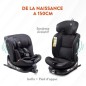 Siege auto - BABYAUTO - AITANA GREY ANTHRACITE - De la naissance a 12 ans - 0-36 kg - I-Size - ISOFIX - Pivotant 360° - ECE R12