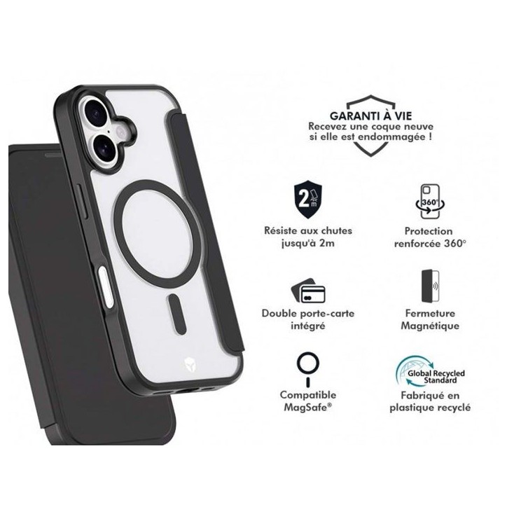 Etui Folio MagSafe - IPhone17 - Noir - GRS