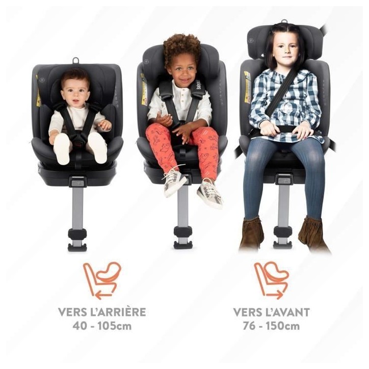 Siege auto - BABYAUTO - AITANA GREY ANTHRACITE - De la naissance a 12 ans - 0-36 kg - I-Size - ISOFIX - Pivotant 360° - ECE R12 Siege auto - BABYAUTO - AITANA GREY ANTHRACITE - De la naissance a 12 ans - 0-36 kg - I-Size - ISOFIX - Pivotant 360° - ECE R12