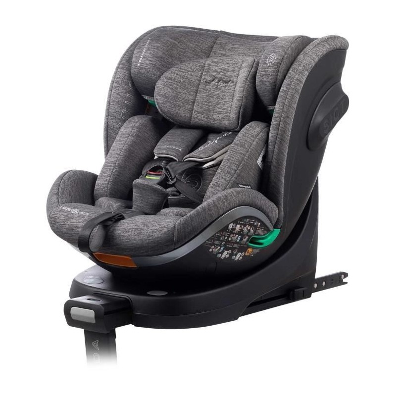 Siege auto - BABYAUTO - SCUDDA GREY DOBBY - De la naissance a 12 ans - Siege auto - BABYAUTO - SCUDDA GREY DOBBY - De la naissance a 12 ans -