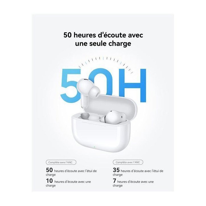 Ecouteurs sans fil - Huawei - Freebuds SE 4 ANC - Blanc Ecouteurs sans fil - Huawei - Freebuds SE 4 ANC - Blanc